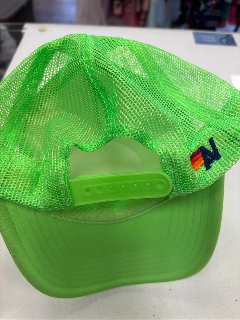 Aviator Nation Neon Lime Trucker Hat Surf Patch